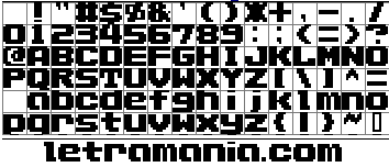Vista previa del Mapa de Caracteres de la Tipografía