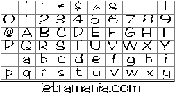 Vista previa del Mapa de Caracteres de la Tipografa