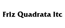 Friz Quadrata Itc T EE Bold