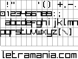 Vista previa del Mapa de Caracteres de la Tipograf�a