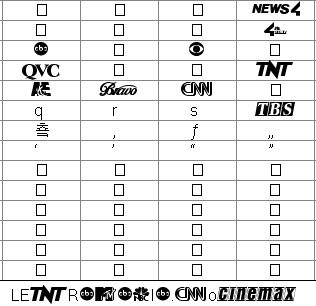 Vista previa del Mapa de Caracteres de la Tipograf�a